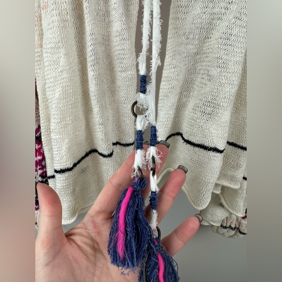 Free People Dreamland Crochet Knit Swingy Cardigan Sweater Size XS - Picture 14 of 16